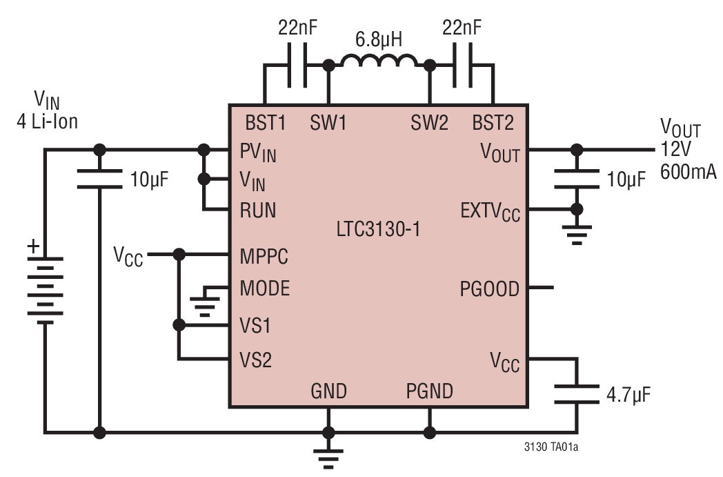 LTC3130 Typical Application