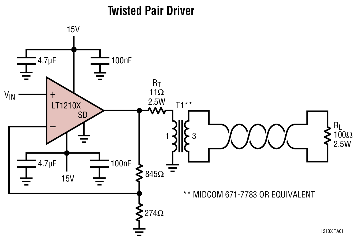 LT1210X Typical Application