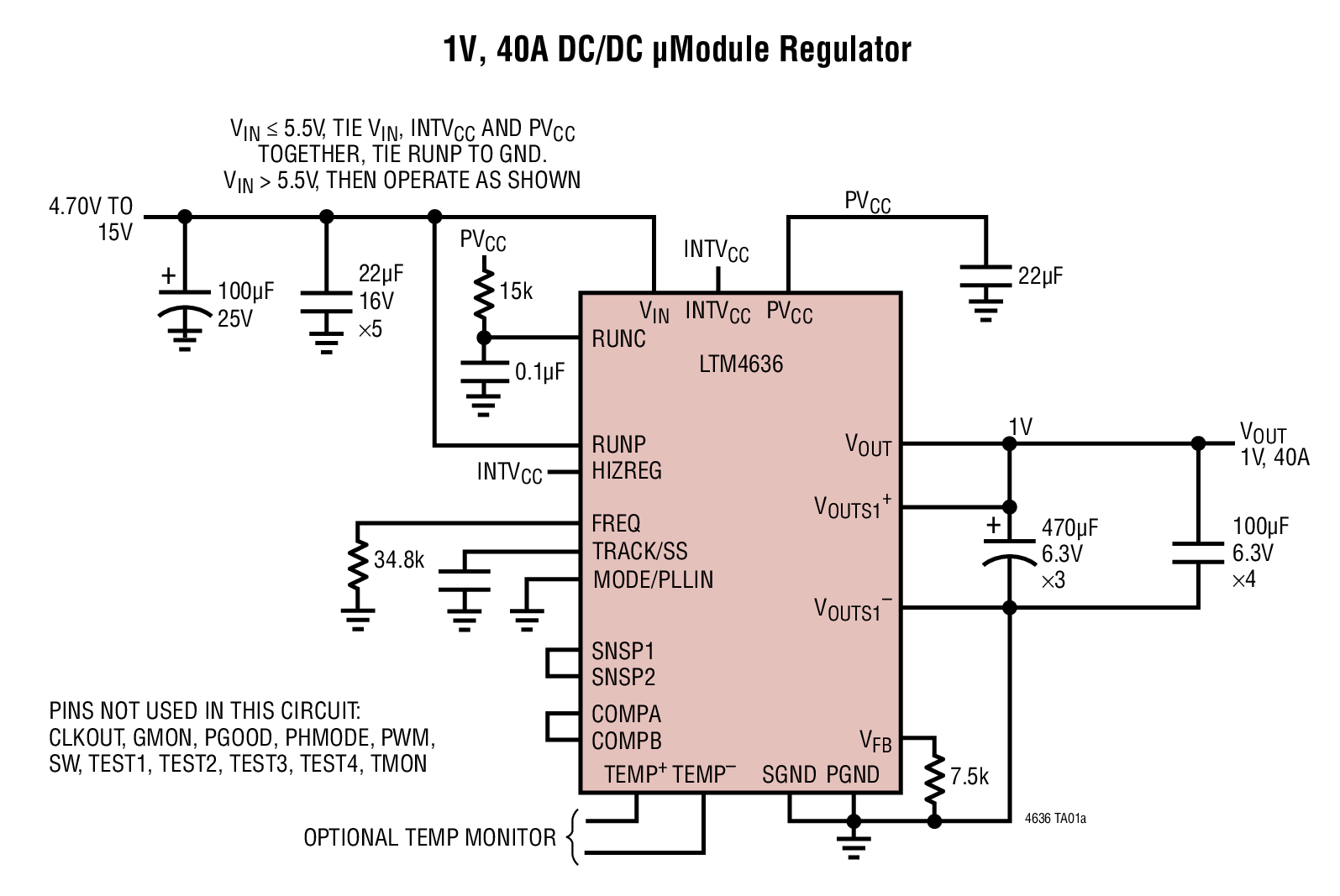 LTM4636 Typical Application