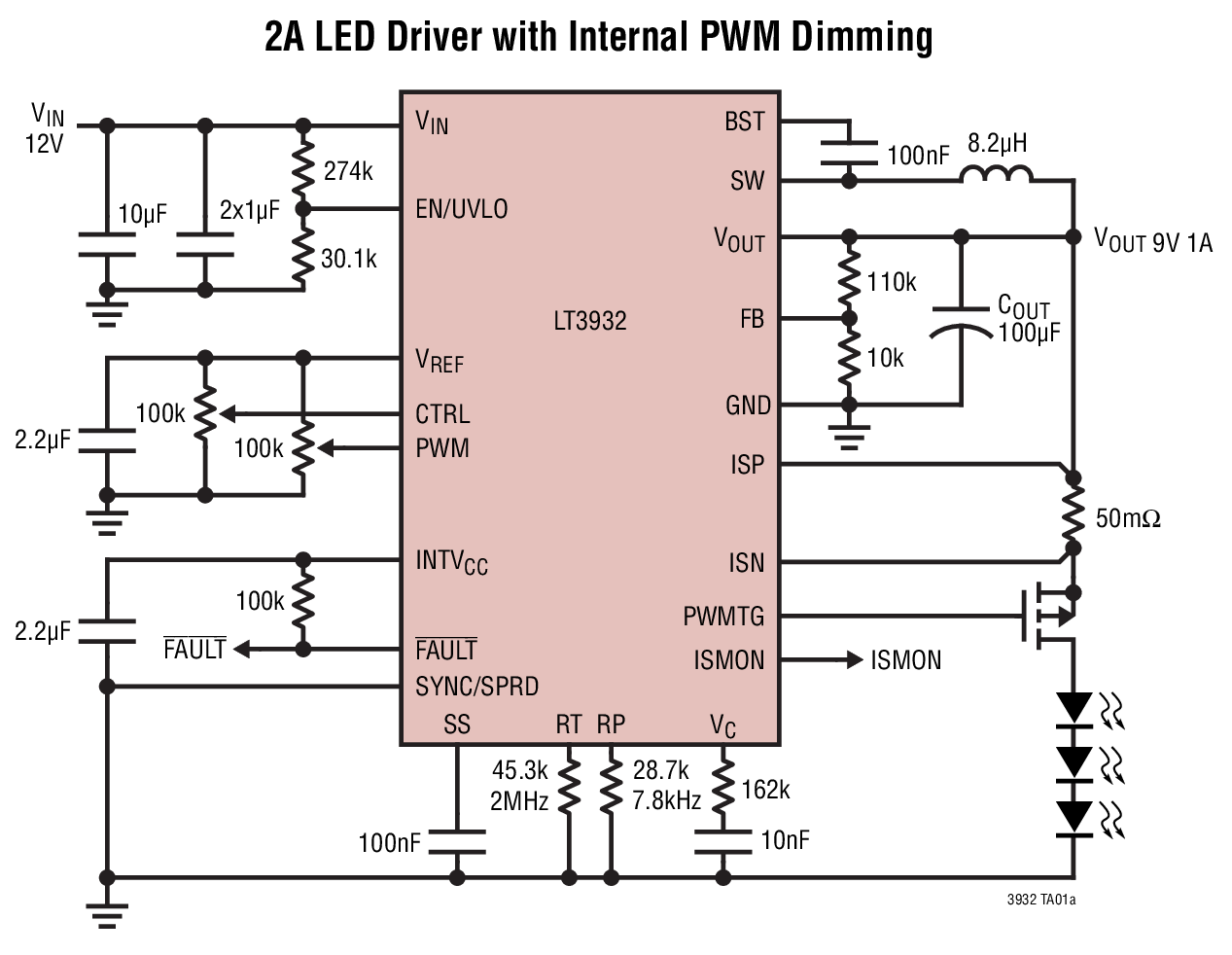 LT3932 Typical Application