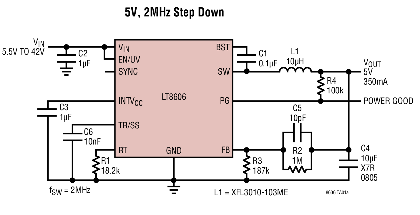 LT8606 Typical Application