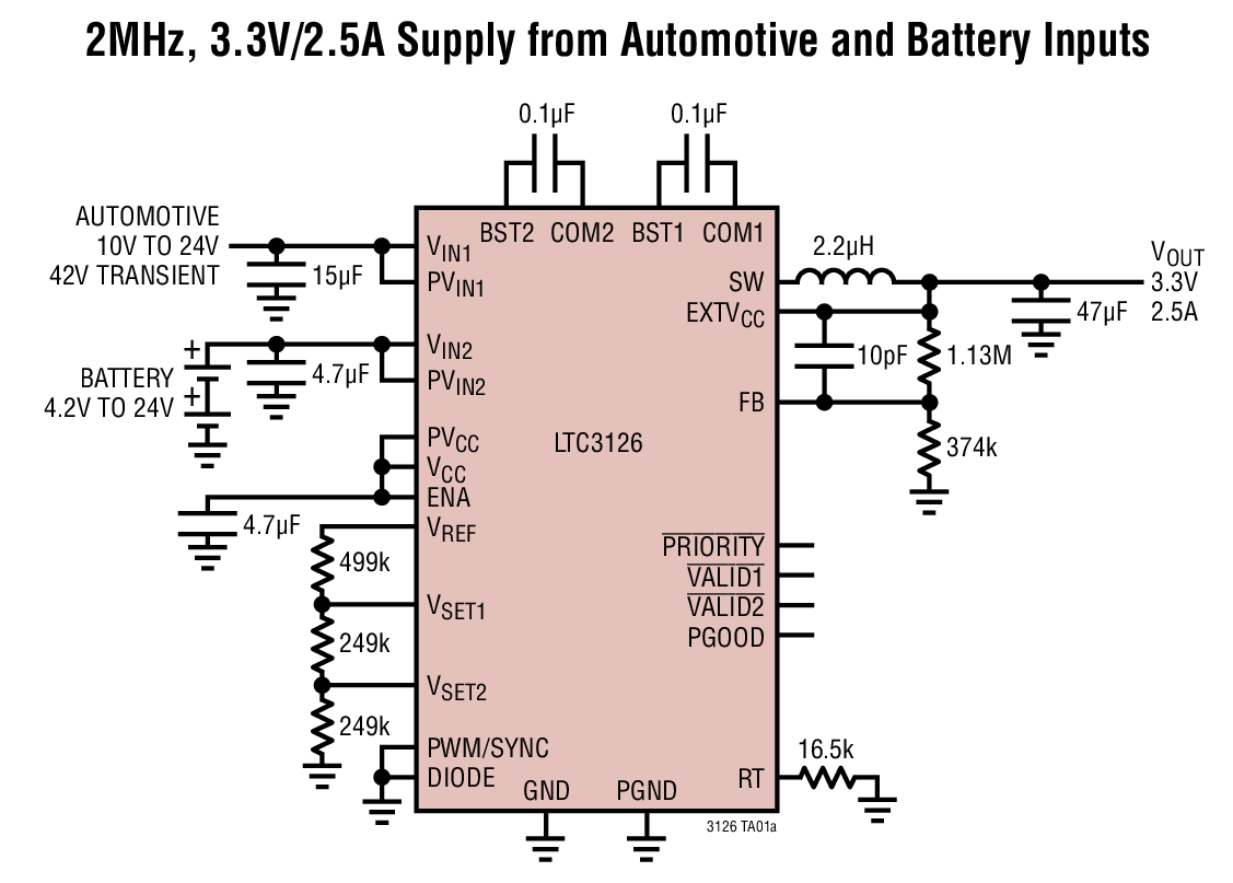 LTC3126 Typical Application