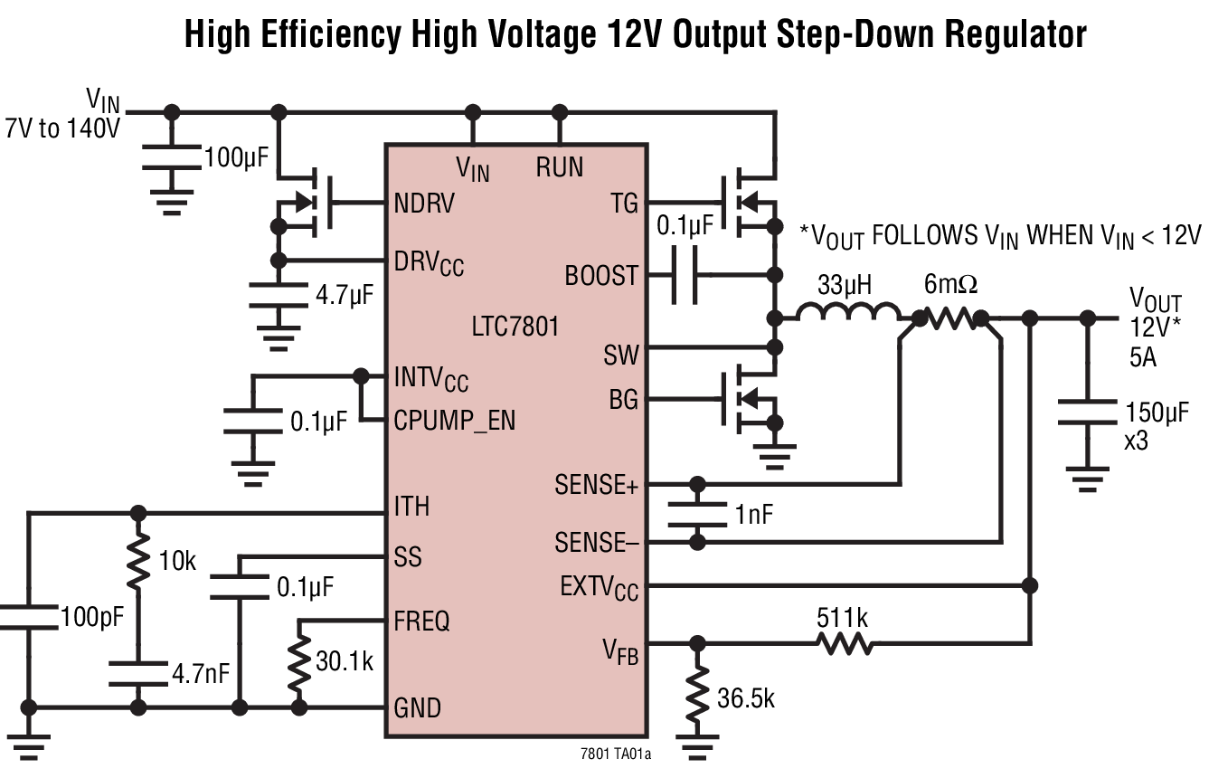 LTC7801 Typical Application