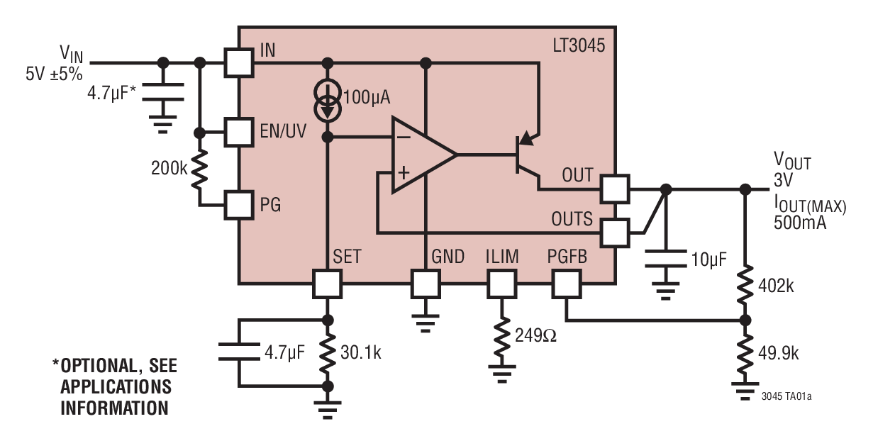 LT3045 Typical Application