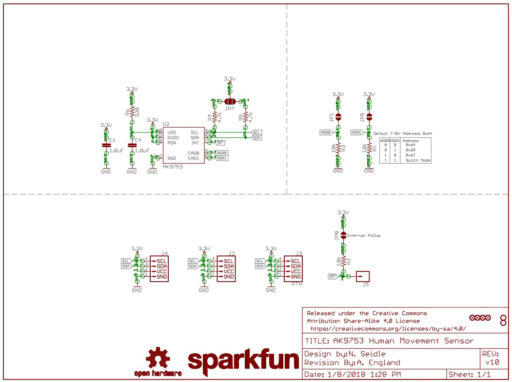 schematic - sparkfun 人体存在传感器分线板