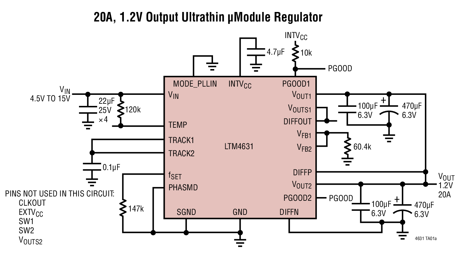 LTM4631 Typical Application