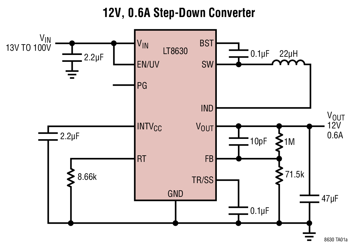 LT8630 Typical Application