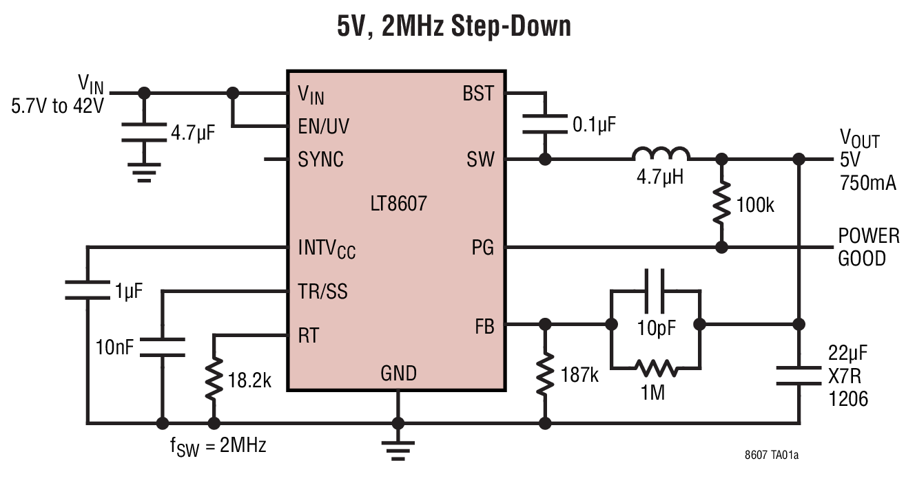 LT8607 Typical Application