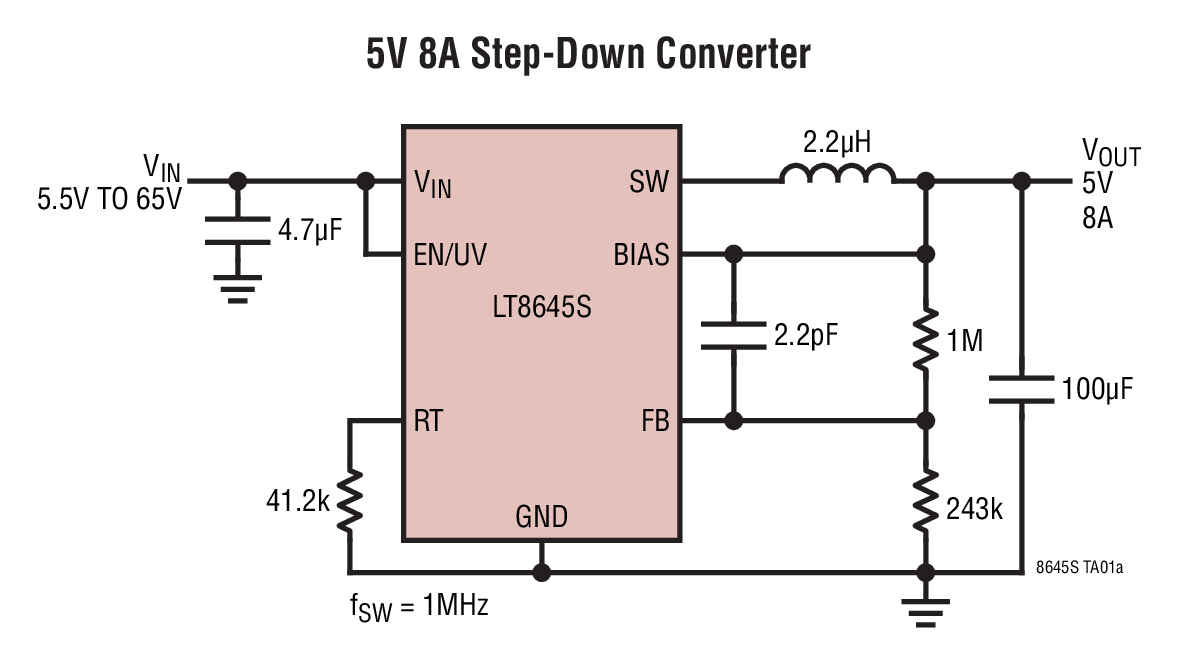 LT8645S Typical Application