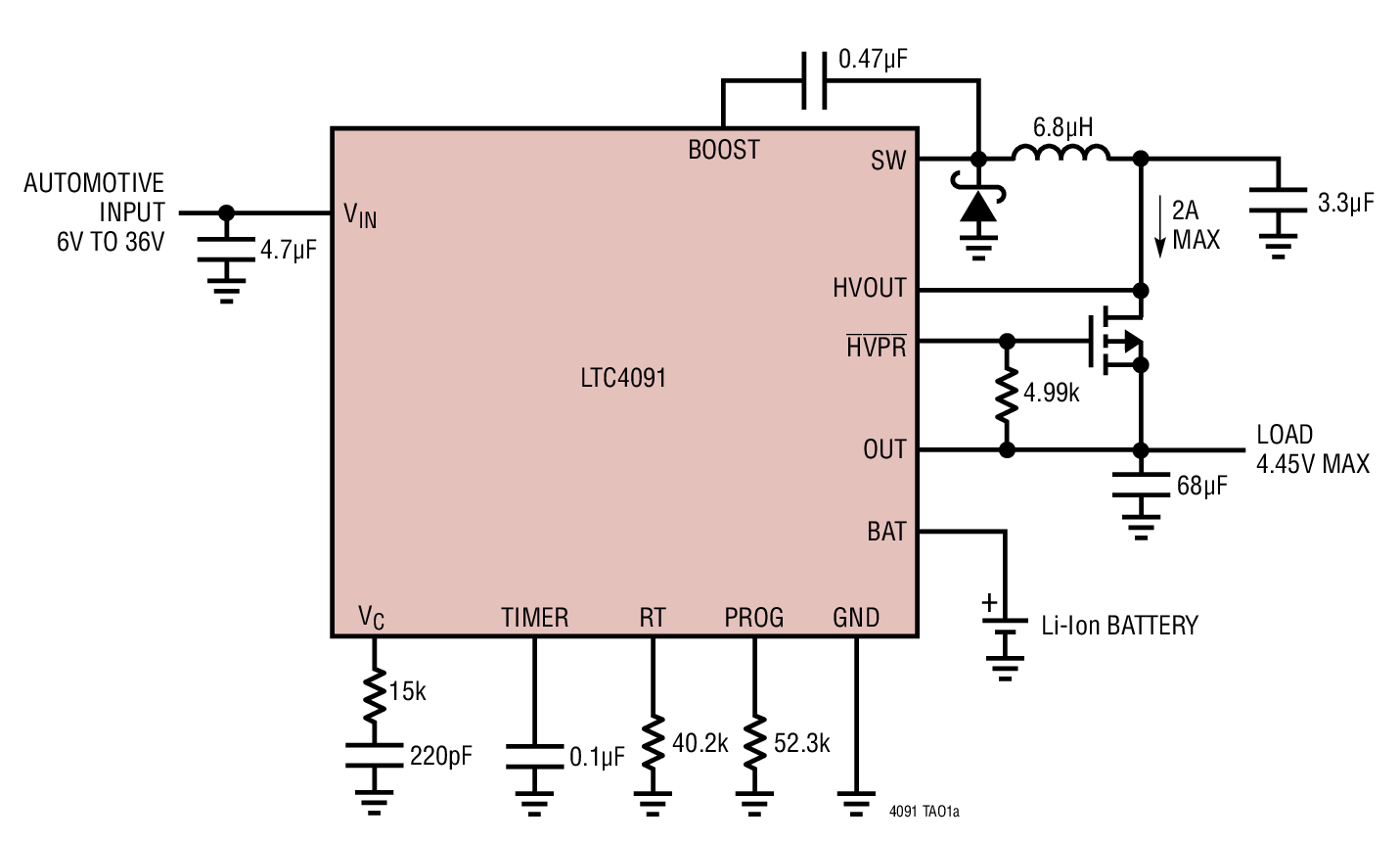 LTC4091 Typical Application