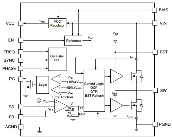 MPS MPQ4430 Switching Regulators Block Diagram