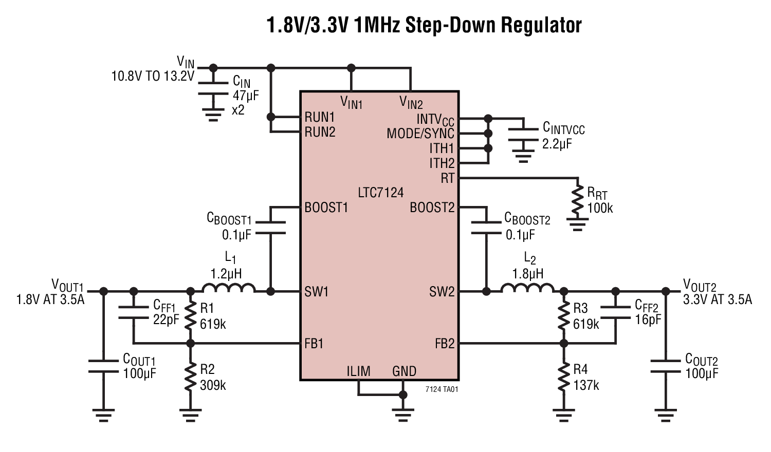 LTC7124 Typical Application