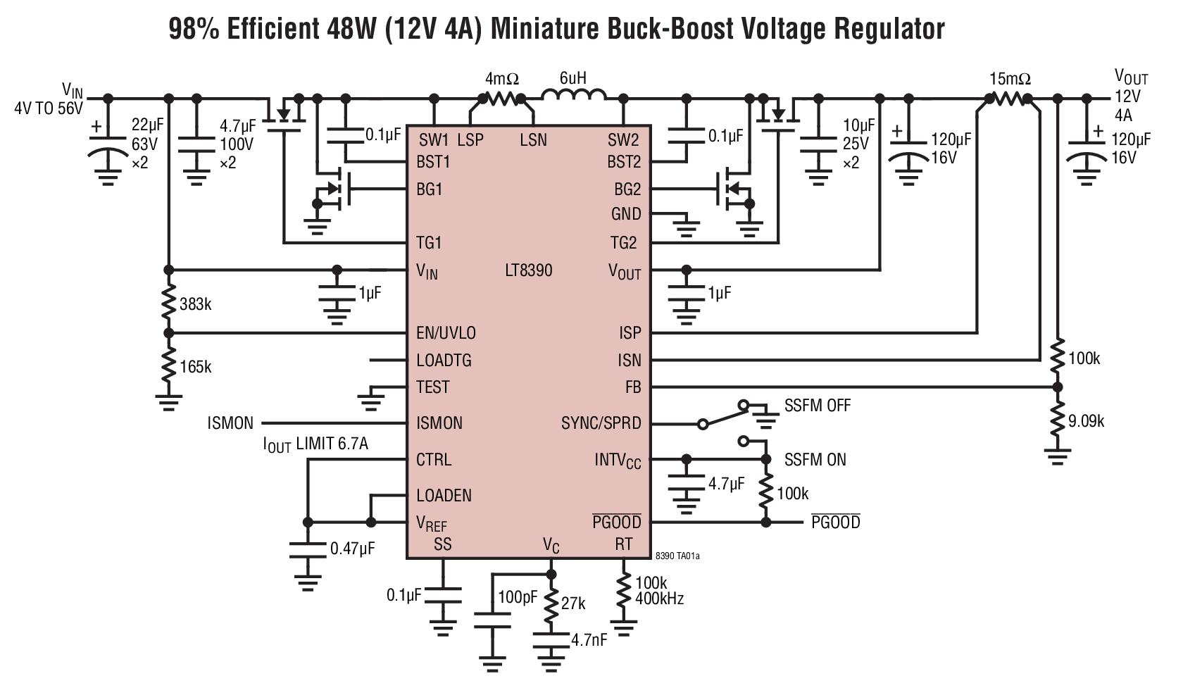 LT8390 Typical Application