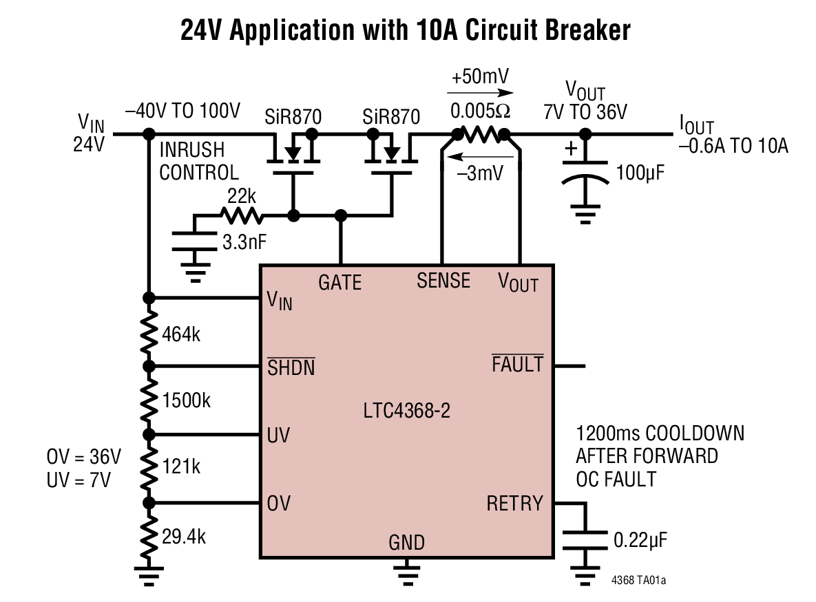LTC4368 Typical Application