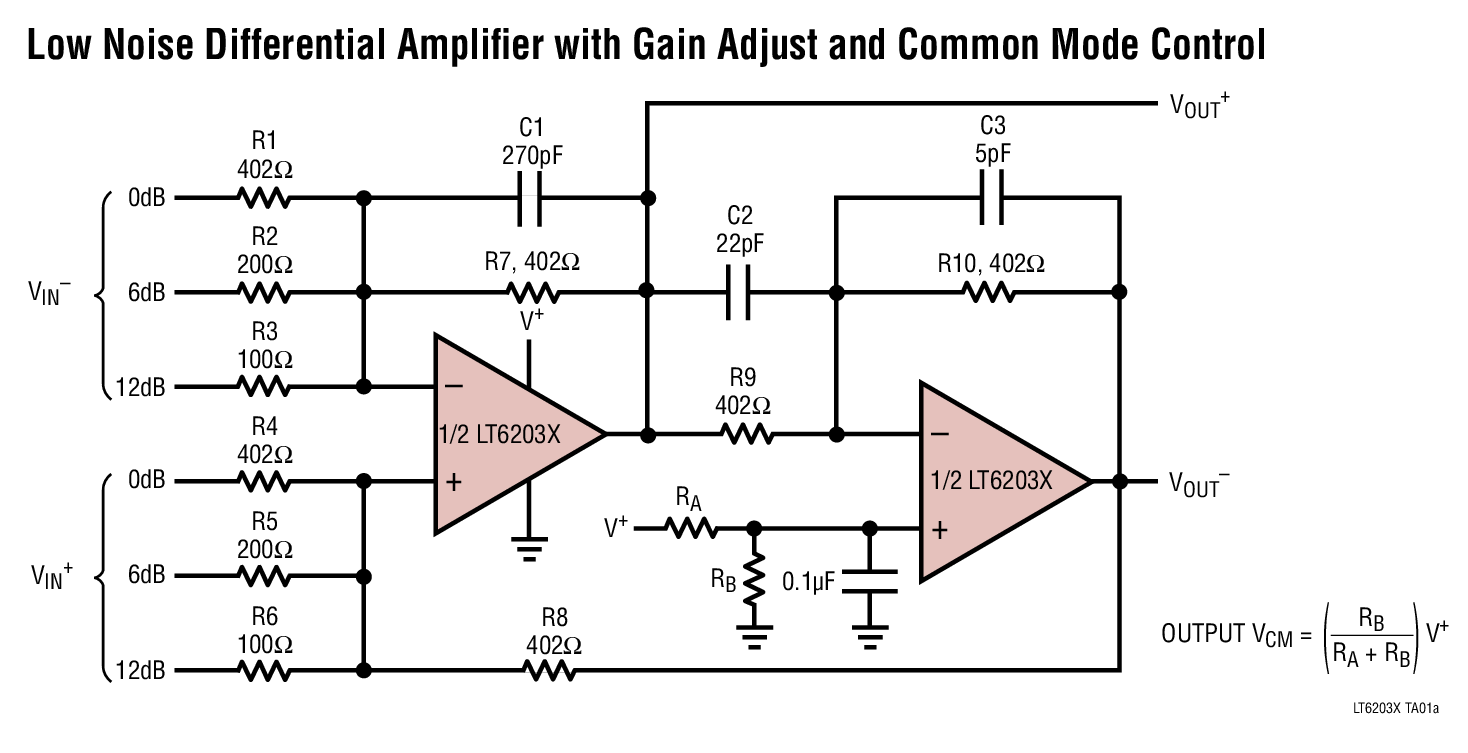 LT6203X Typical Application