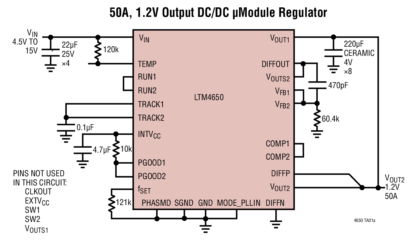 LTM4650 Typical Application