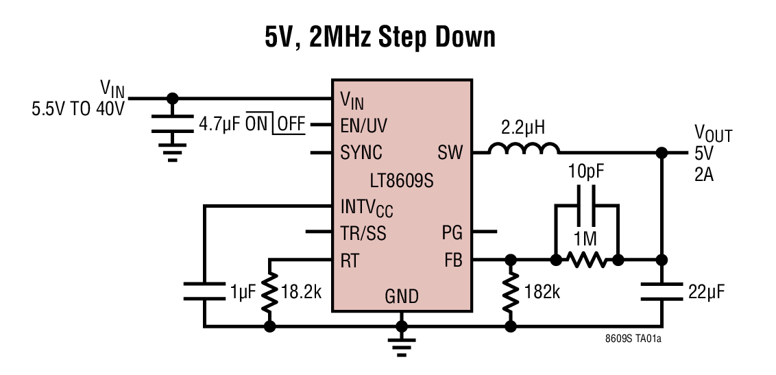 LT8609S Typical Application